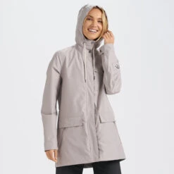 Womens Palisades Rain Jacket | Putty -Funktion One Style VW513PTY 5