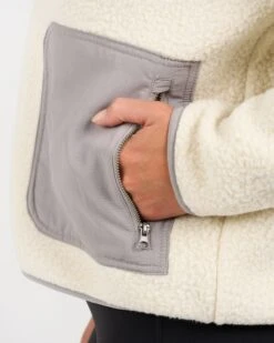 Womens Alpine Sherpa Jacket | Natural -Funktion One Style VW516NAT 1