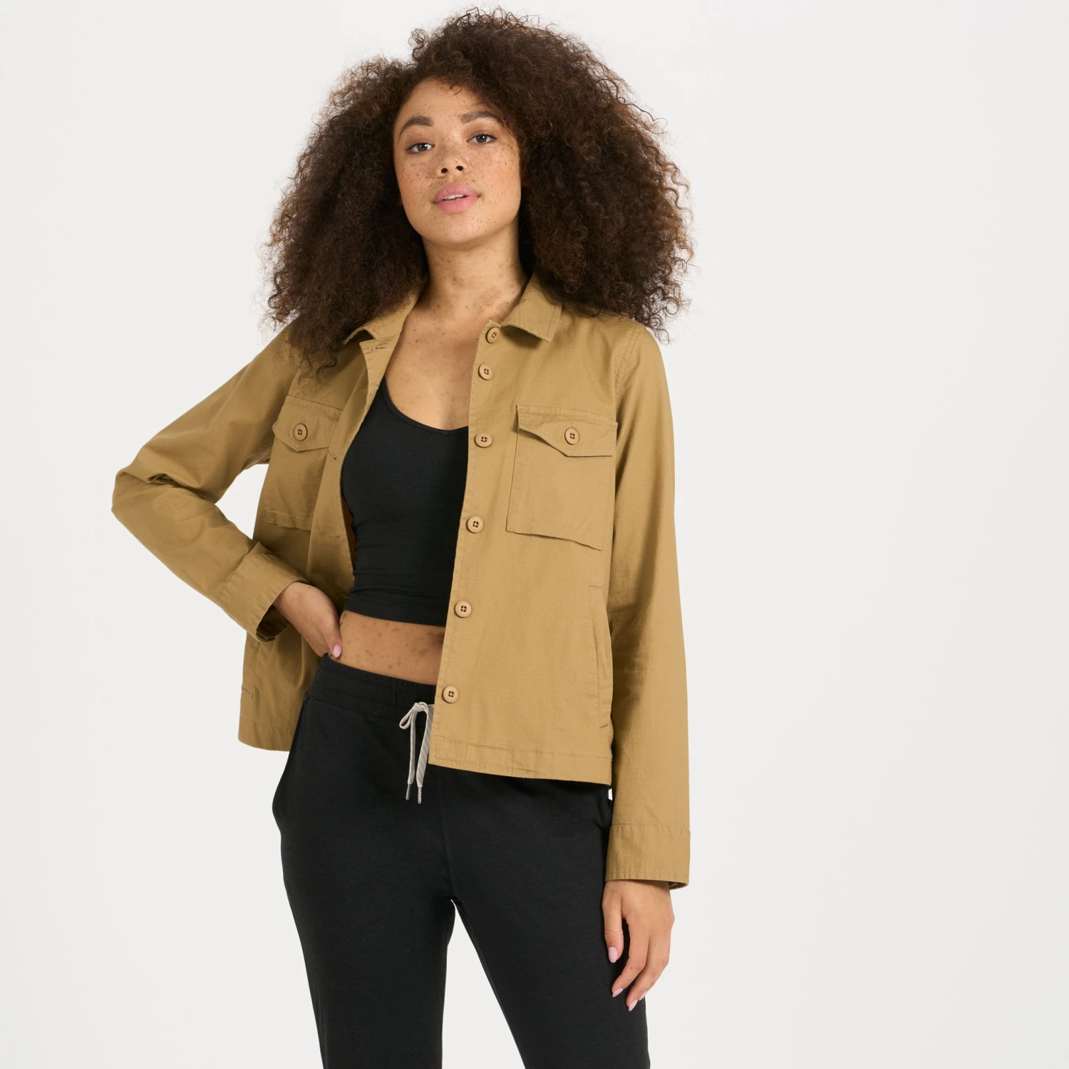 Womens Ripstop Jacket | Wheat 4 Womens Ripstop Jacket | Wheat - Image 2
