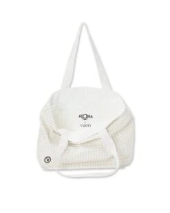 ALOHA-Day Tripper | Natural/Bone Gingham -Funktion One Style VW813NBG FA23 UNISEX ECOMM bags FLAT LAY 1