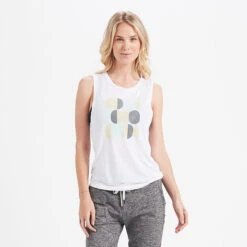 Mod Moon Muscle Tank | White